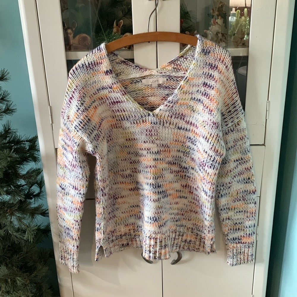 Loft sz S sweater multicolor euc
